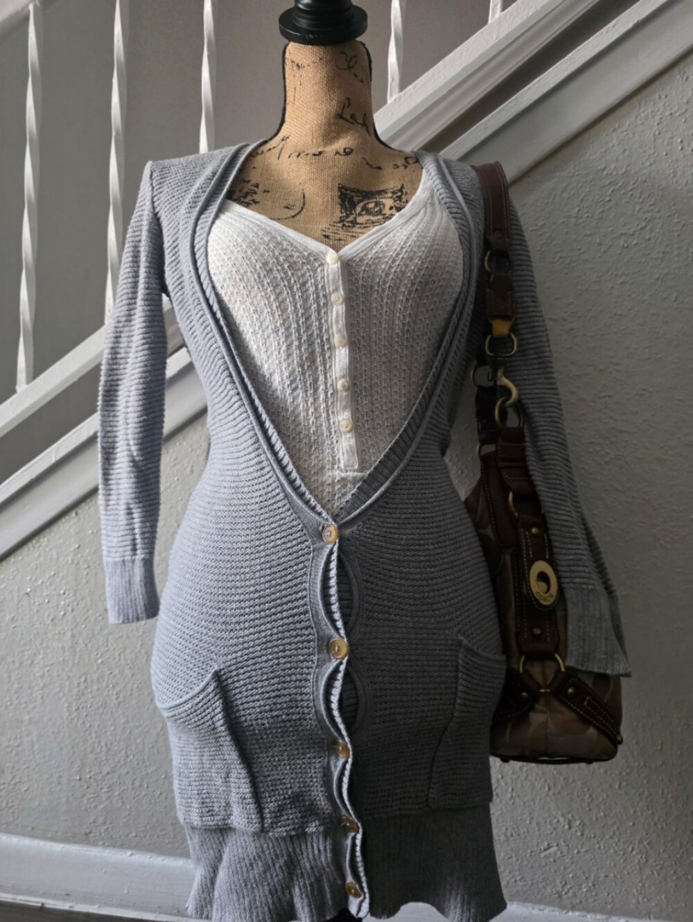 2000s American Eagle knit cardigan 100% Cotton Y2k Fall Size XS